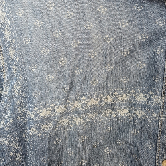 NEW Maurices Blue White Long Sleeve Button Up Western Rodeo Cowgirl Shirt Sz XL - Picture 5 of 11